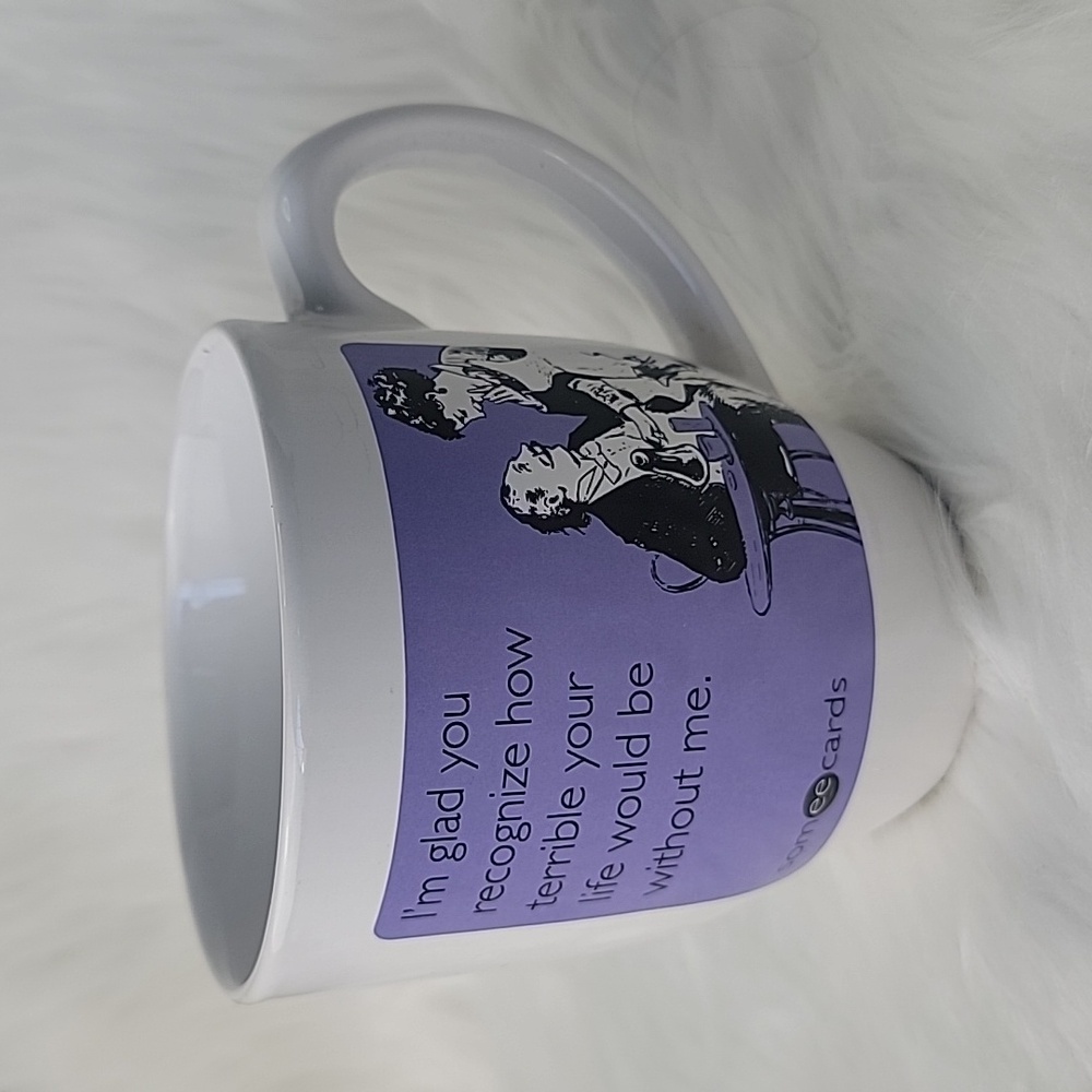 SOMEECARDS NeW Purple White Novelty Gag Gift Humor Office Spouse Coffee Mug Cup